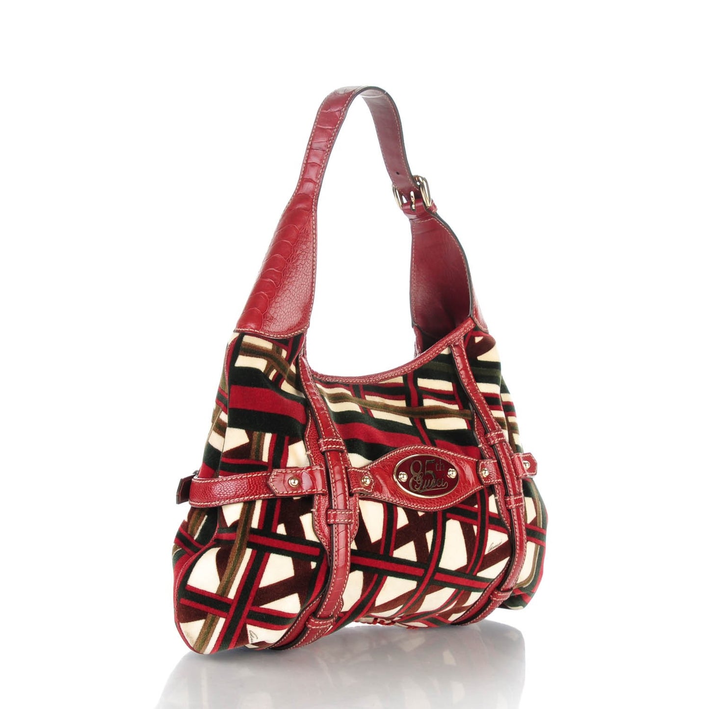 Velvet 85th Anniversary Horsebit Hobo Red
