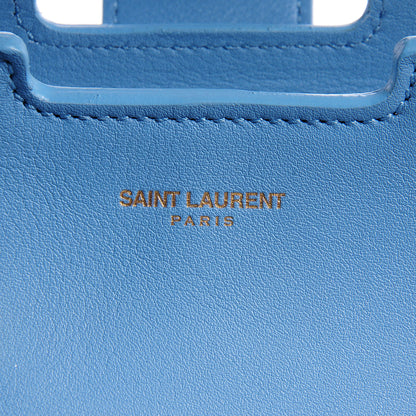 Saint Laurent Calfskin Small Classic Y Cabas Blue Glacier 10 of 10