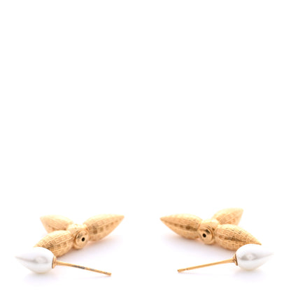 Louis Vuitton Pearl Louisette By Night Earrings Gold 3 of 6