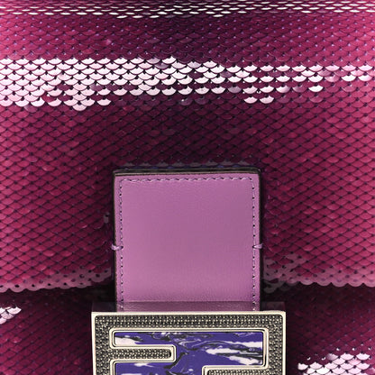 Fendi X SARAH JESSICA PARKER Sequin Paillettes Nappa Without Buckle Ricamo Baguette Viola 7 of 10
