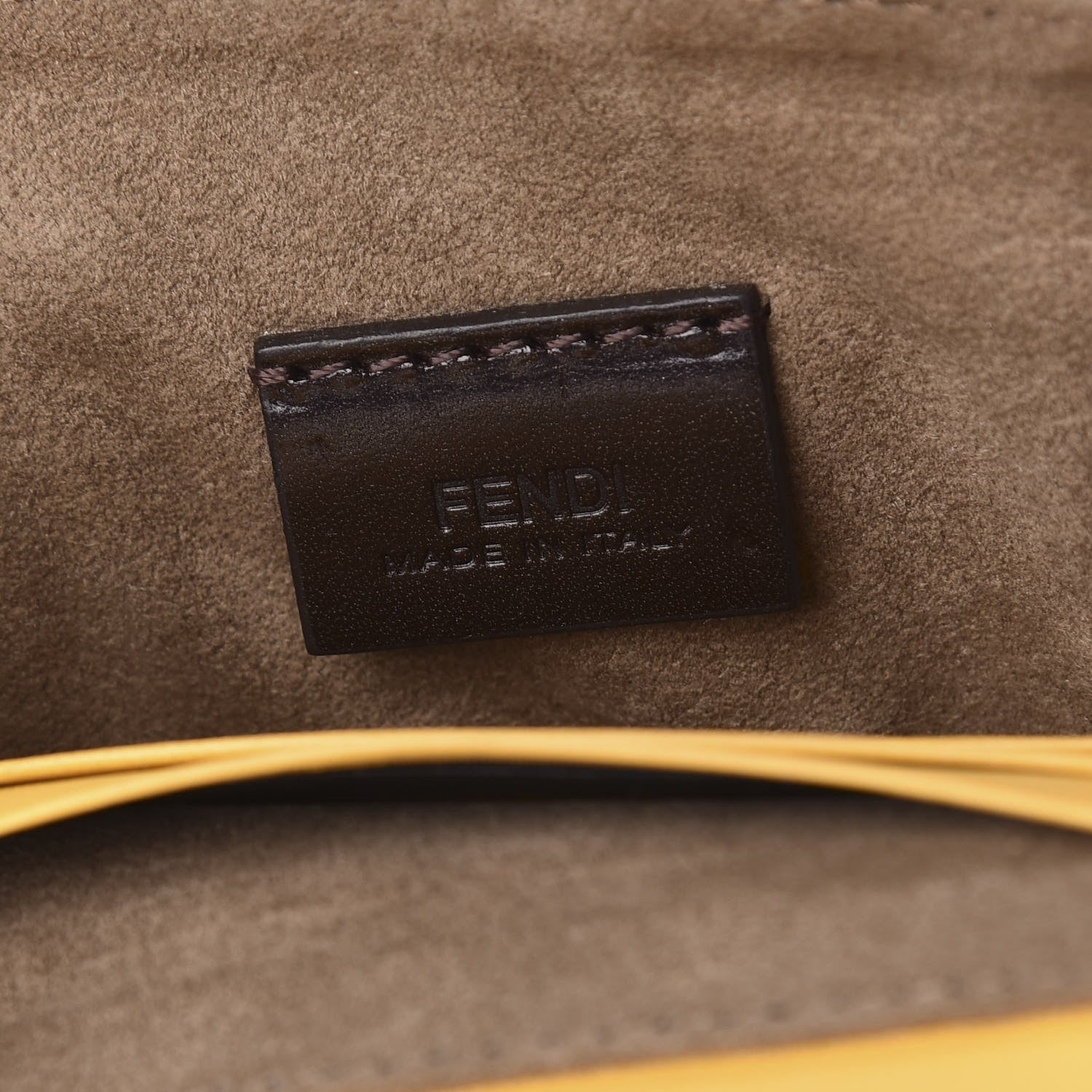 Fendi Nappa Mini Be Baguette Shoulder Bag Yellow 6 of 10