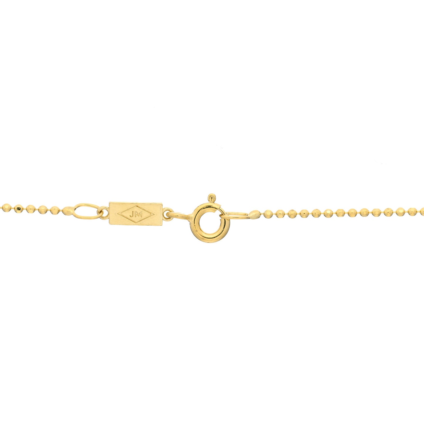 18K Yellow Gold Diamond Good Luck Pendant Necklace