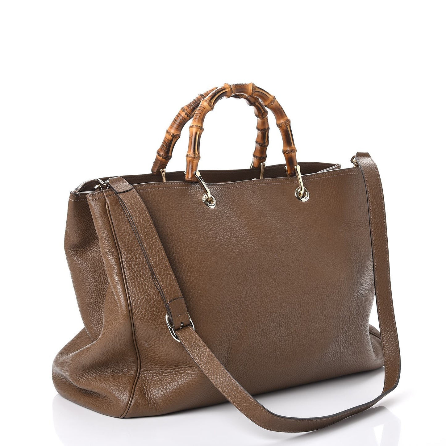 Cellarius Calfskin Large Bamboo Shopper Tote Acero