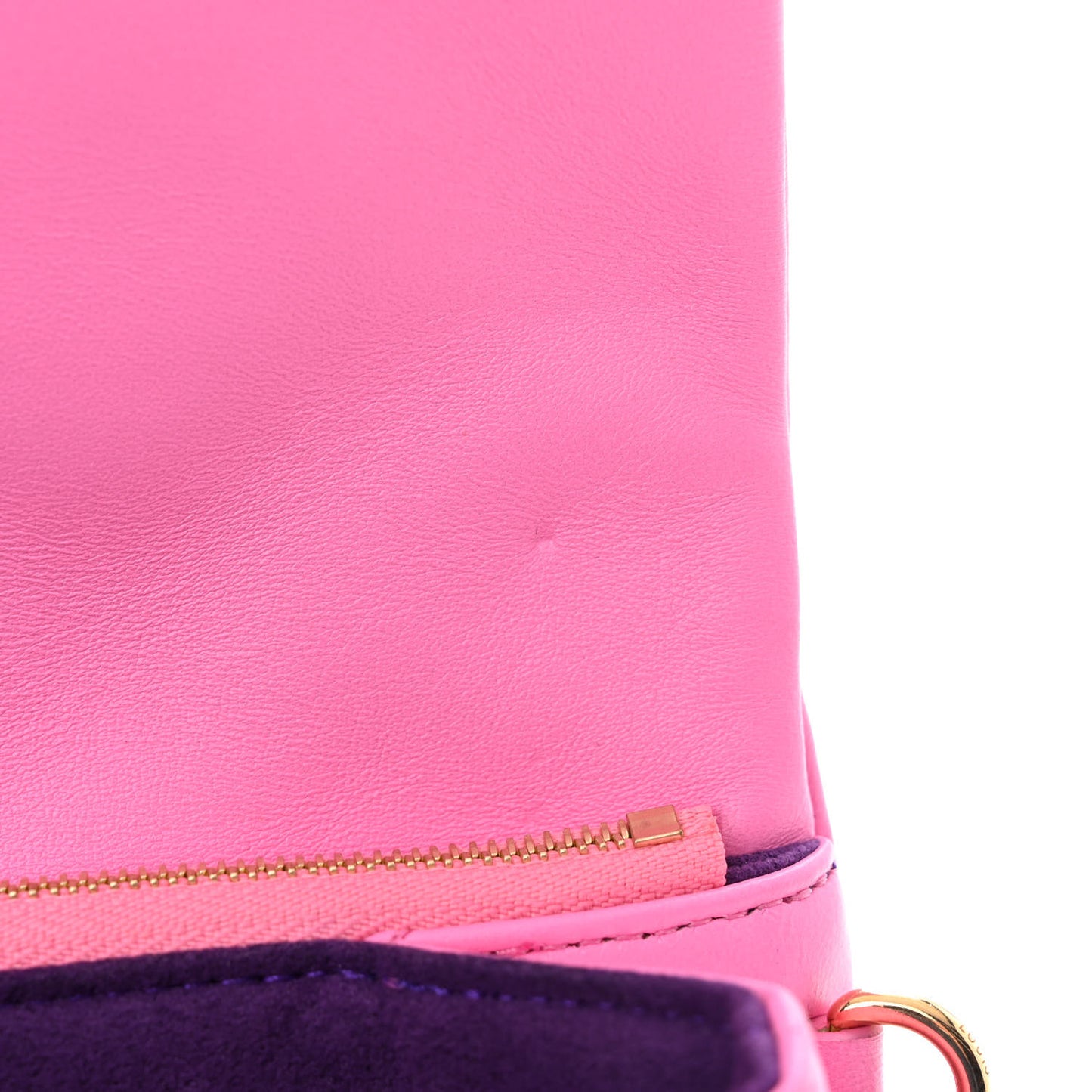 Lambskin Embossed Monogram Vuittamins Pochette Coussin Rose Violet