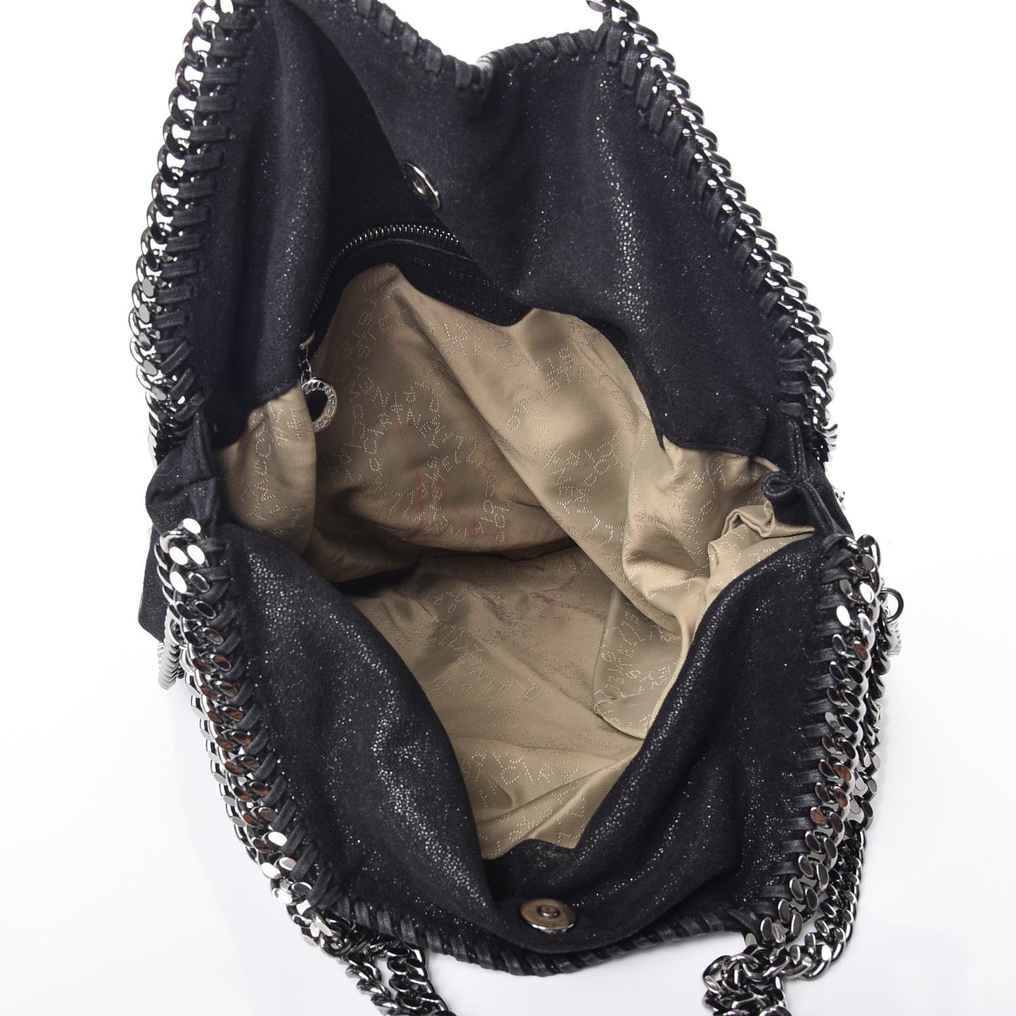 Shaggy Deer Falabella Fold Over Tote Black