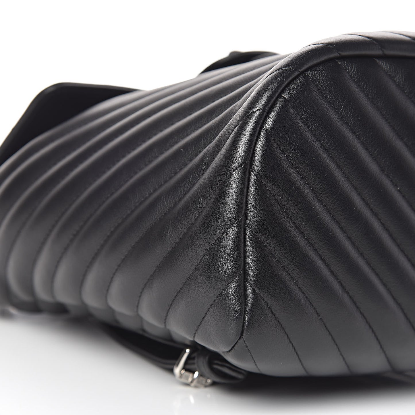 Calfskin Chevron Quilted Small Urban Spirit Backpack Black