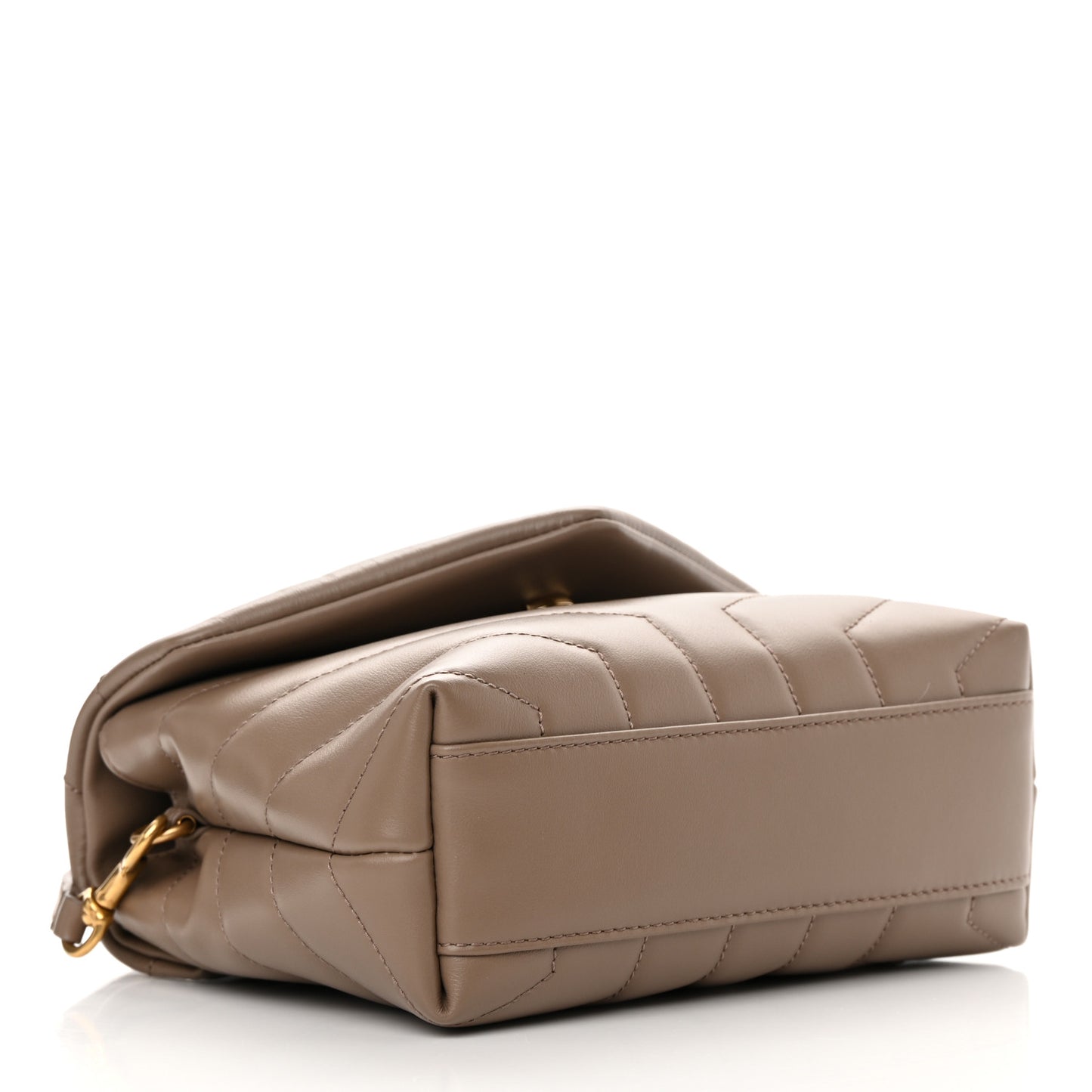 Calfskin Y Quilted Monogram Toy Loulou Crossbody Bag Taupe