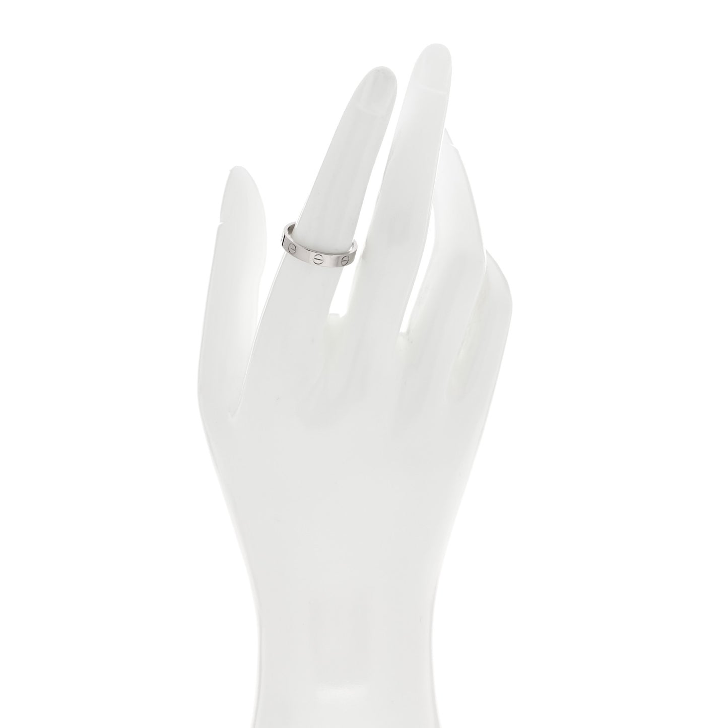 18K White Gold 3.5mm LOVE Wedding Band Ring 55 7.25
