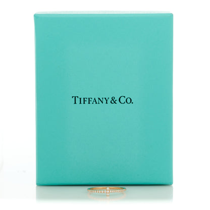 Tiffany 18K Rose Gold Diamond T Wire Pave Ring 59 8.5 5 of 6