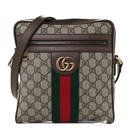 Gucci GG Supreme Monogram Web Small Ophidia Messenger Bag Brown 1 of 12