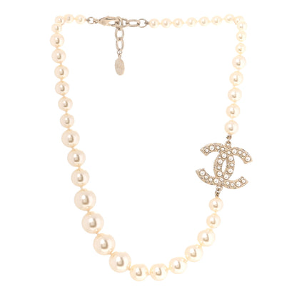 Chanel Pearl CC 100th Anniversary Necklace Light Gold 1 of 5