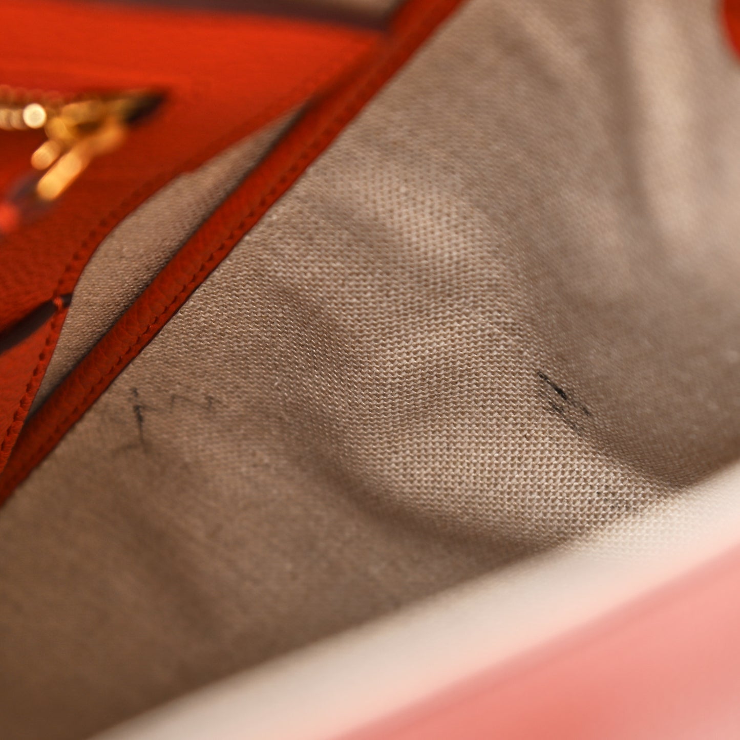 Soft Grained Calfskin Small Belt Cabas Fox Red