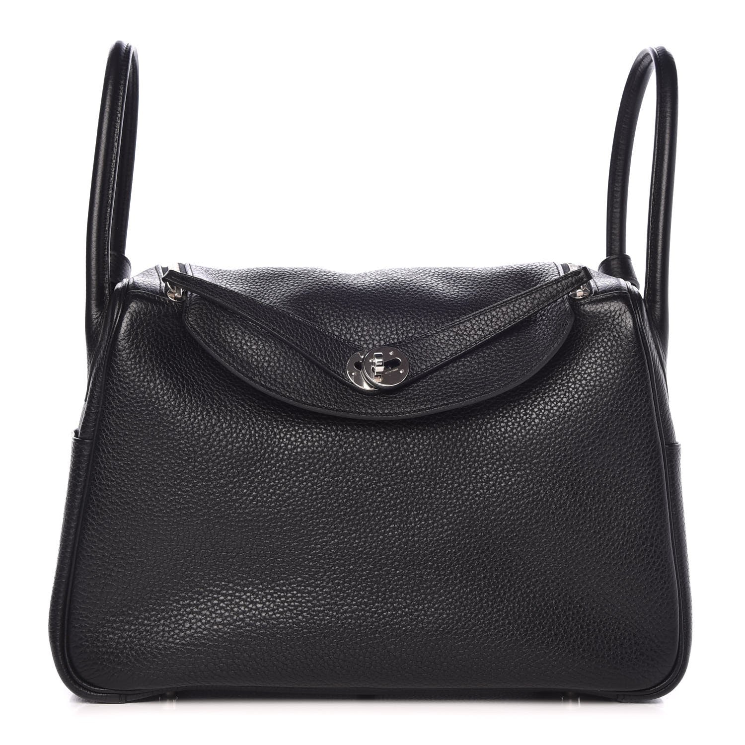 Hermes Taurillon Clemence Lindy 34 Black 1 of 8