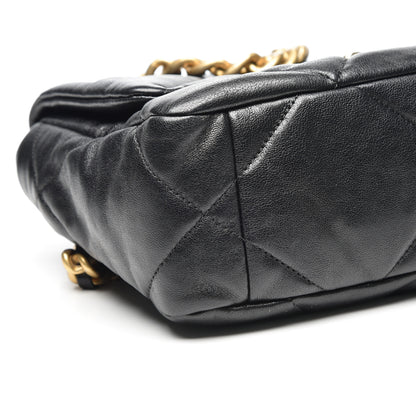 Chanel Goatskin Quilted Medium 19 Flap Black 5 of 11