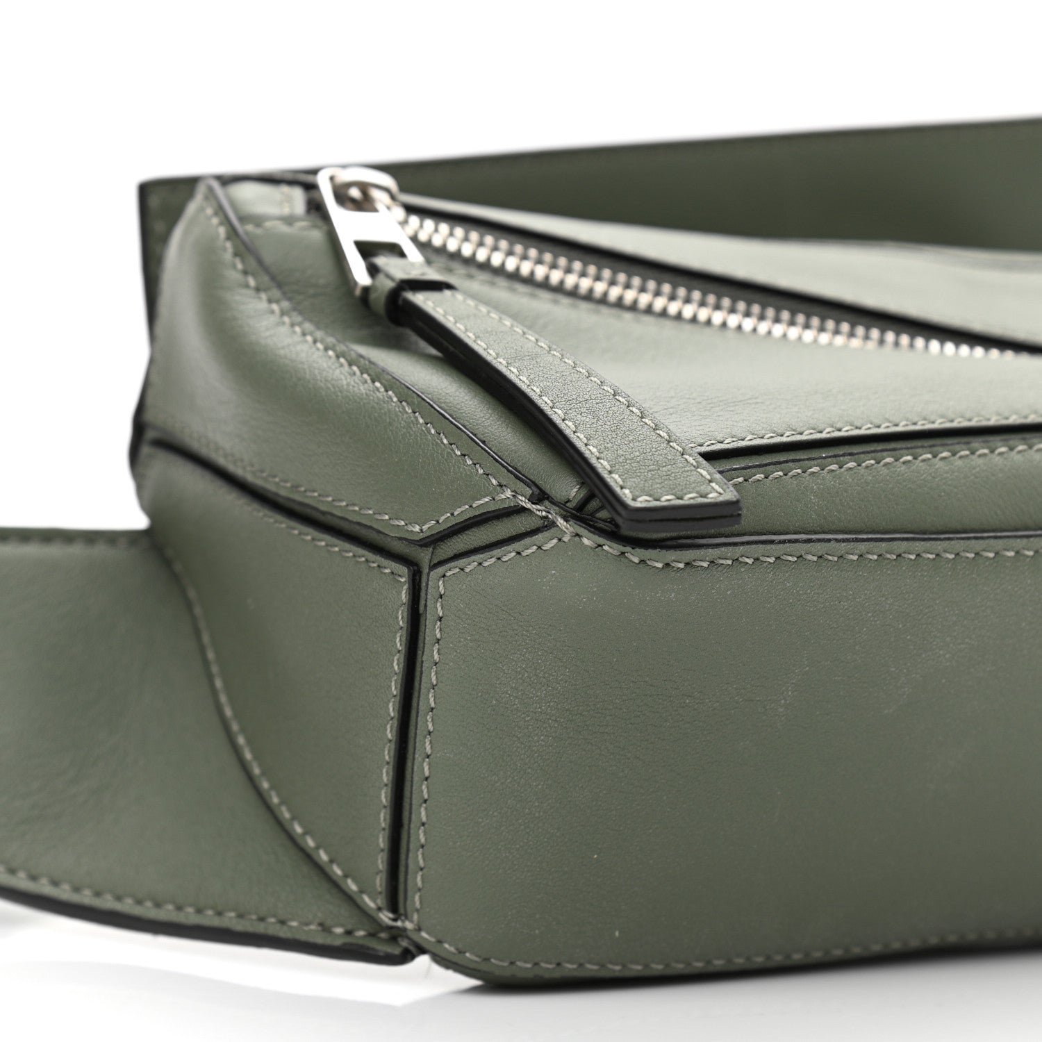 Loewe Calfskin Mini Puzzle Bumbag Dark Sage 9 of 12