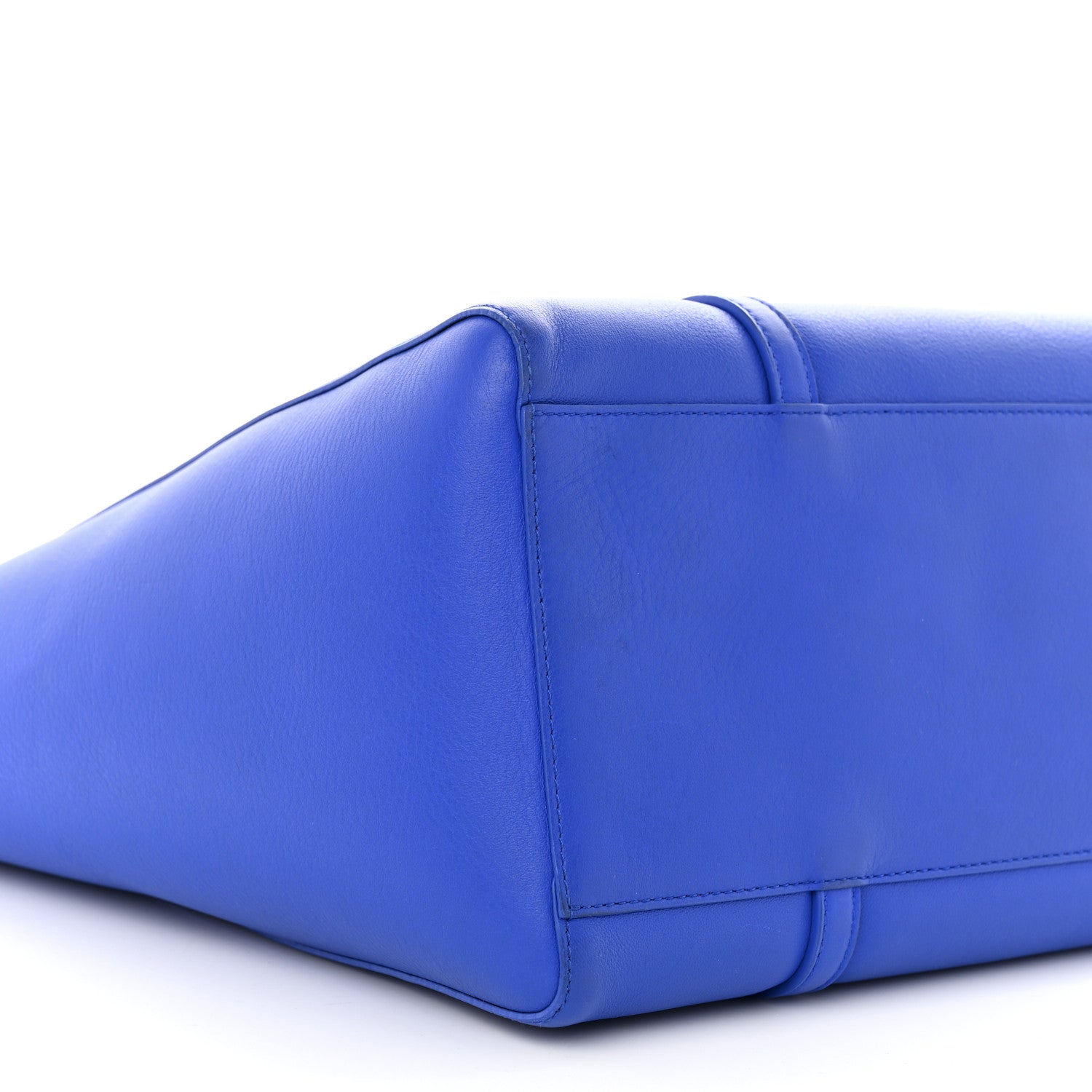 Balenciaga Smooth Calfskin Logo Double Sided Small Everyday Tote Bleu Prim Black 8 of 11