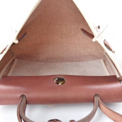 Hermes Toile Vache Calfskin Herbag 30 PM Natural 6 of 18