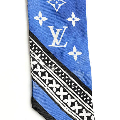 Louis Vuitton Silk Monogram Flower Tile BB Bandeau Blue 3 of 3