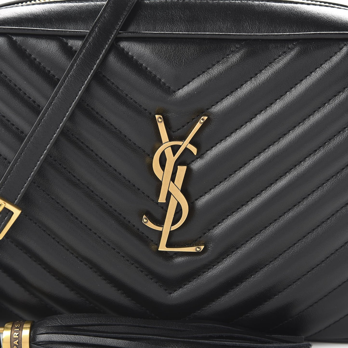 Calfskin Matelasse Monogram Lou Camera Bag Black