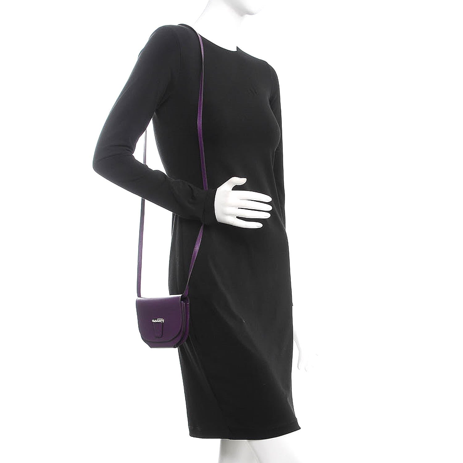 Hermes Veau Evercolor Mini Convoyeur Ultraviolet 2 of 8