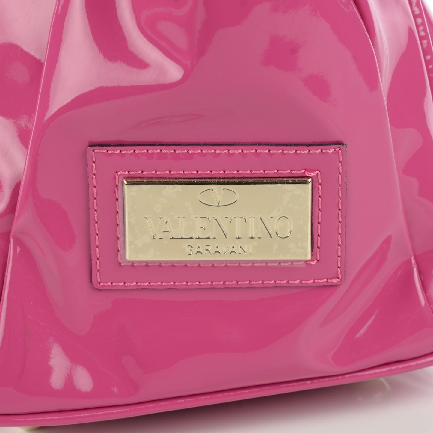 Patent Lacca Bow Tote Pop Fuxia