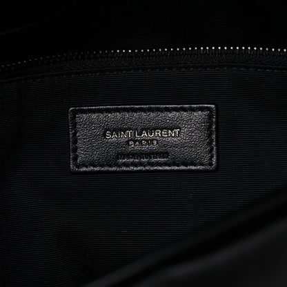 Saint Laurent Lambskin Quilted Medium Loulou Puffer Monogram Chain Satchel Black 7 of 11