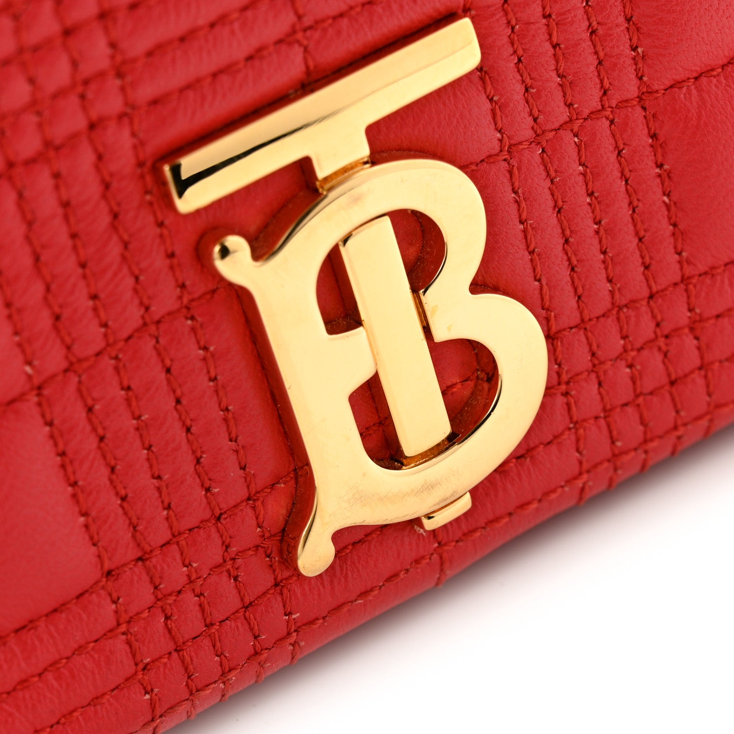 Burberry Lambskin Quilted Small Lola Bag Bright Red 12 of 15
