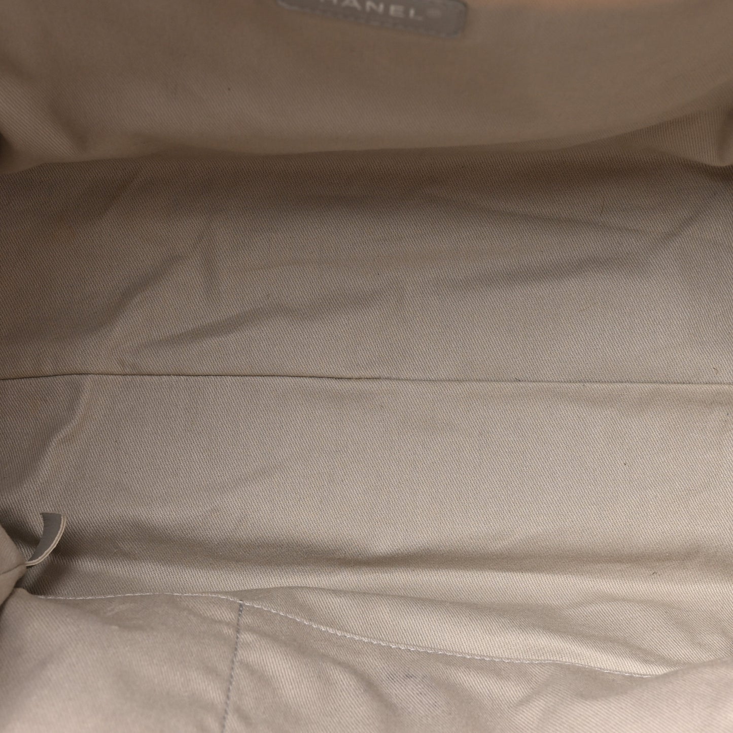 Glazed Calfskin Large Deauville Tote Blue