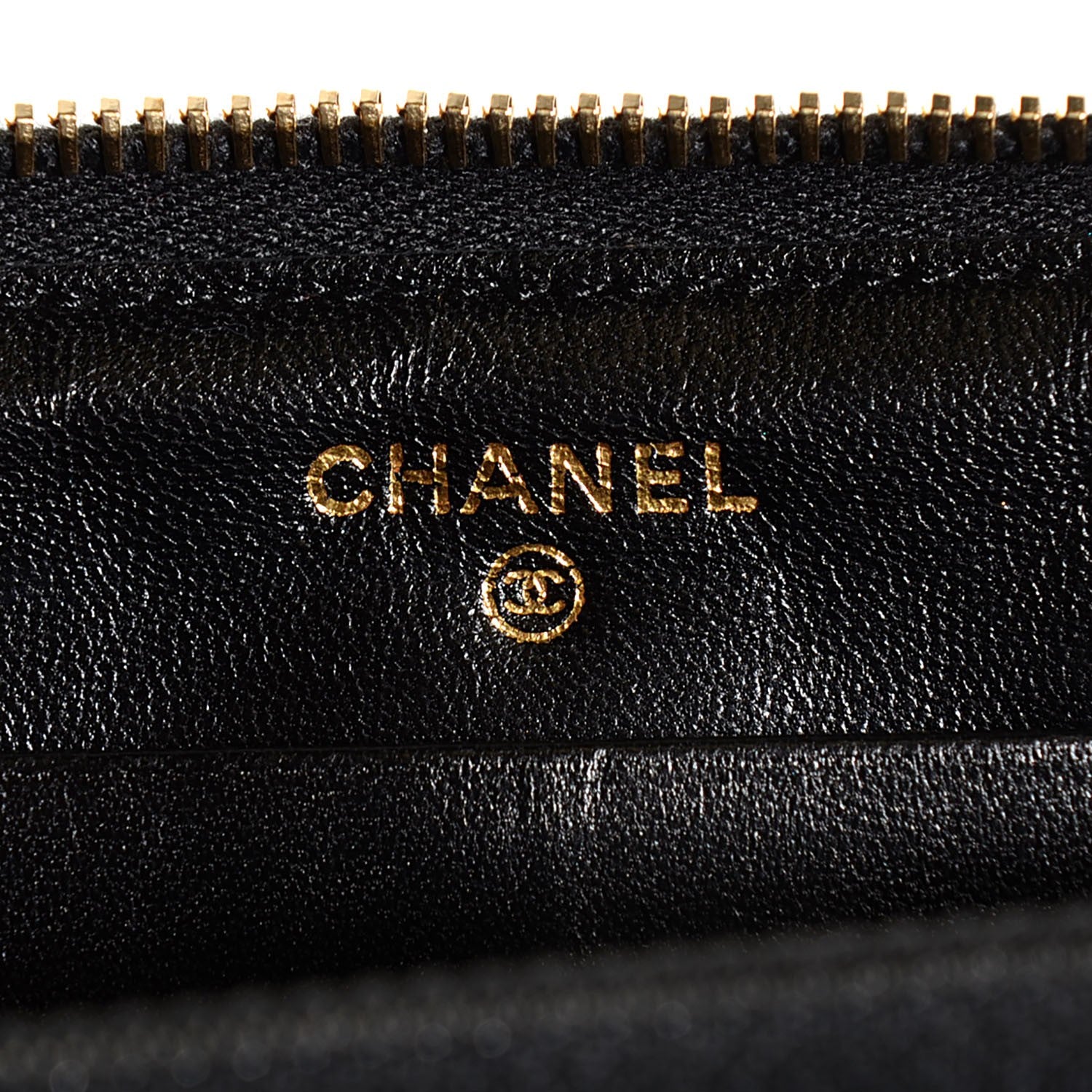 Chanel Glazed Calfskin Quilted Reissue Zip Around Wallet Black 6 of 8
