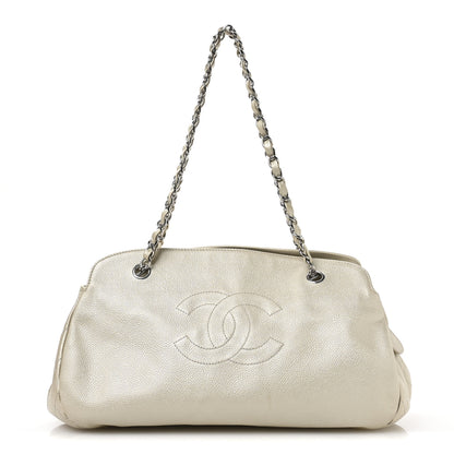 Chanel Caviar Quilted Timeless CC Bowler Bag White 1 of 12