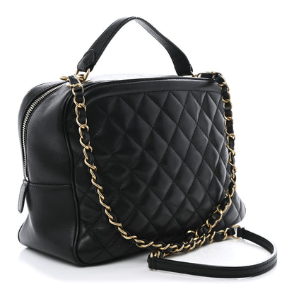 Chanel Calfskin Quilted CC Medium Vanity Case Black 6 of 23