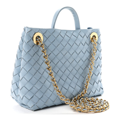 Bottega Veneta Nappa Intrecciato Small Andiamo Shoulder Bag Ice 3 of 9