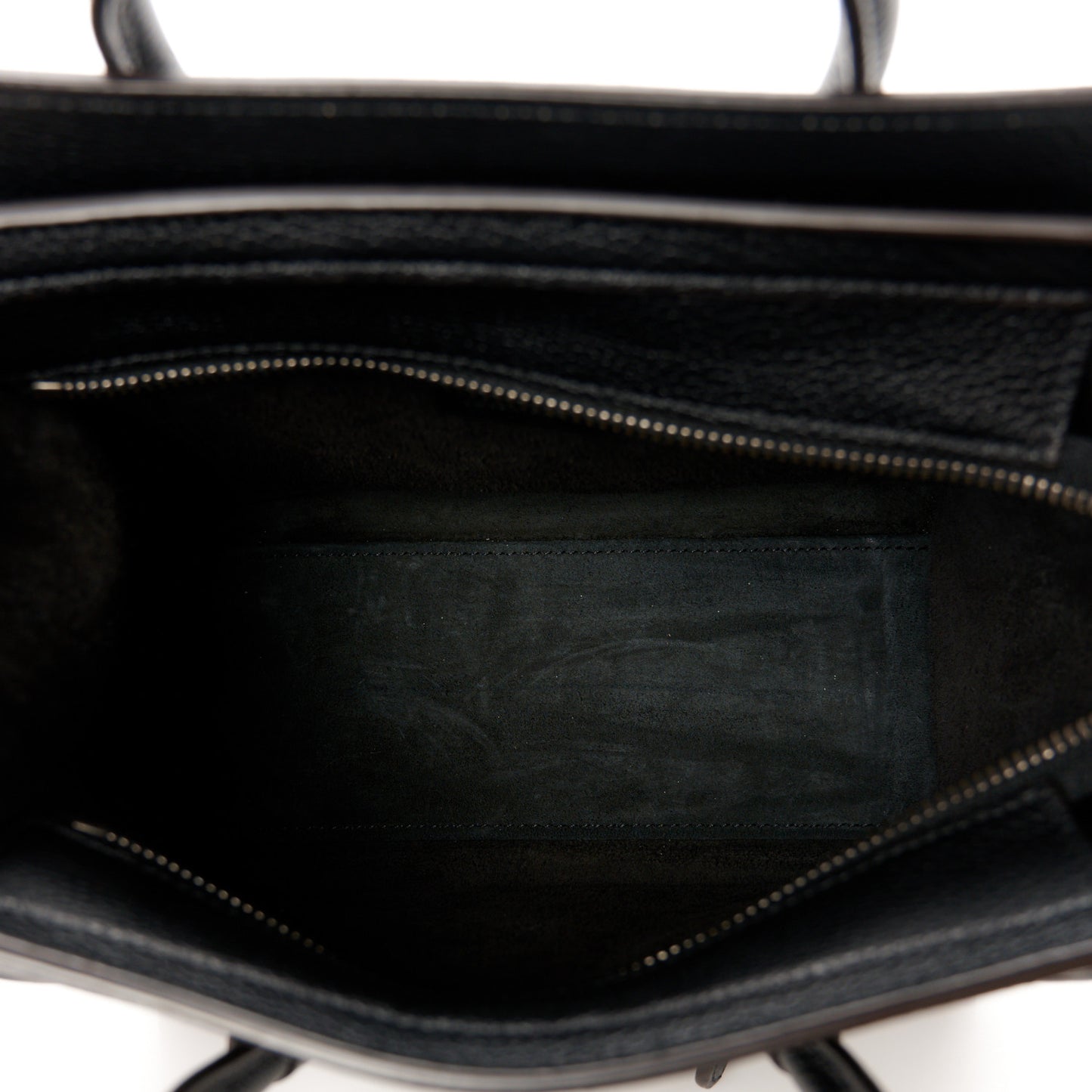 Drummed Calfskin Nano Luggage Black