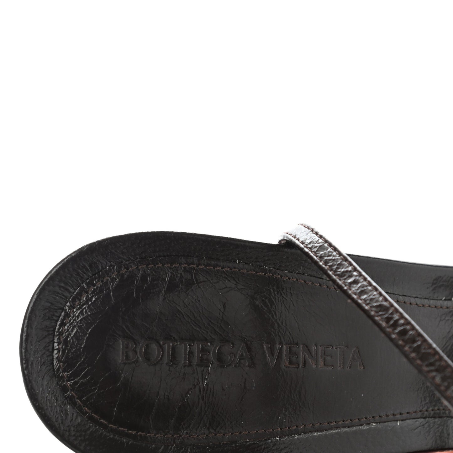 Shiny Light Lambskin The Line 90mm Sandals 41 Chocolate Spread