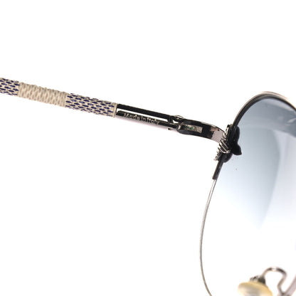 Louis Vuitton Damier Azur Petite Viola Pilote Aviator Sunglasses Z0570U 6 of 10