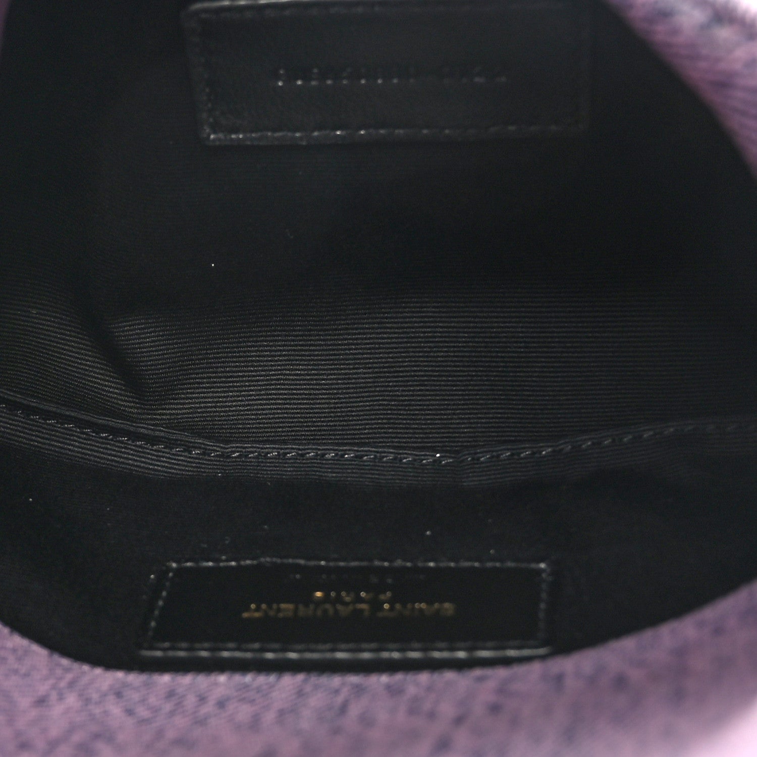 Saint Laurent Denim Quilted Loulou Puffer Monogram Pouch Clutch Bleached Lilac 5 of 10
