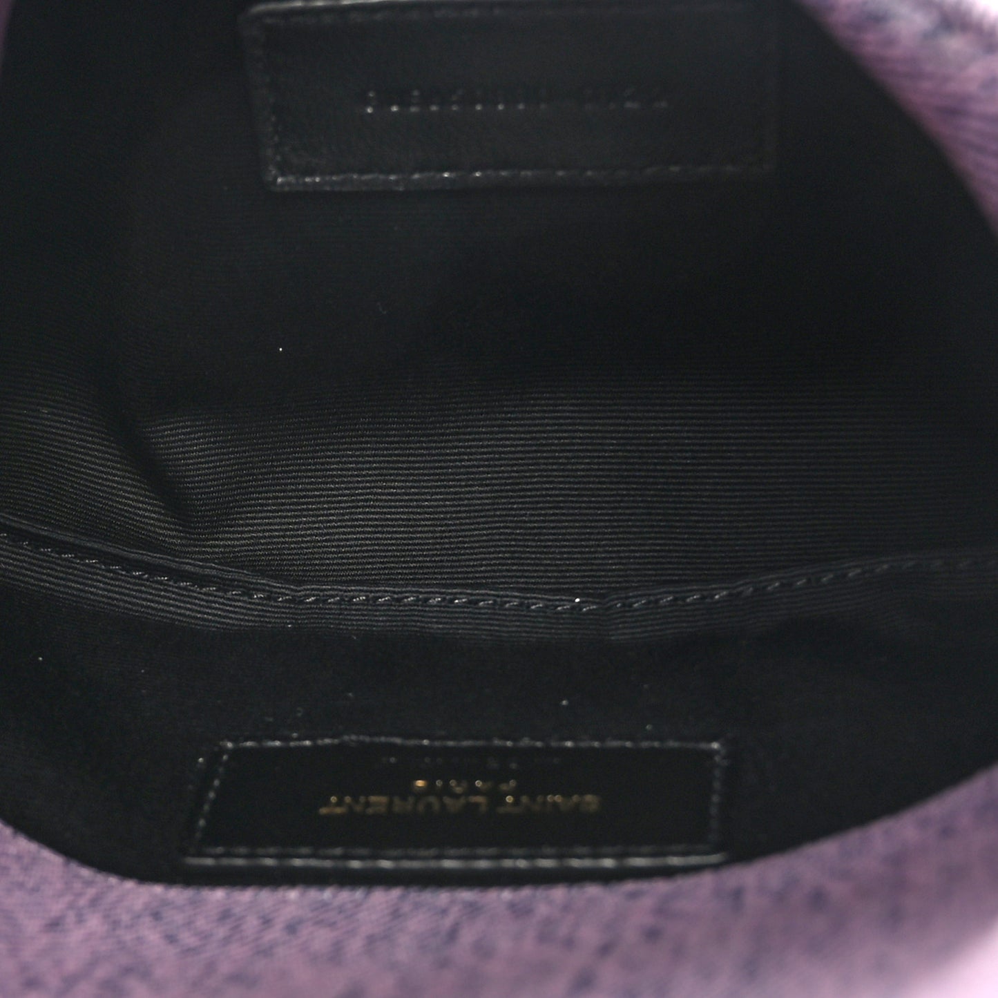 Denim Quilted Loulou Puffer Monogram Pouch Clutch Bleached Lilac