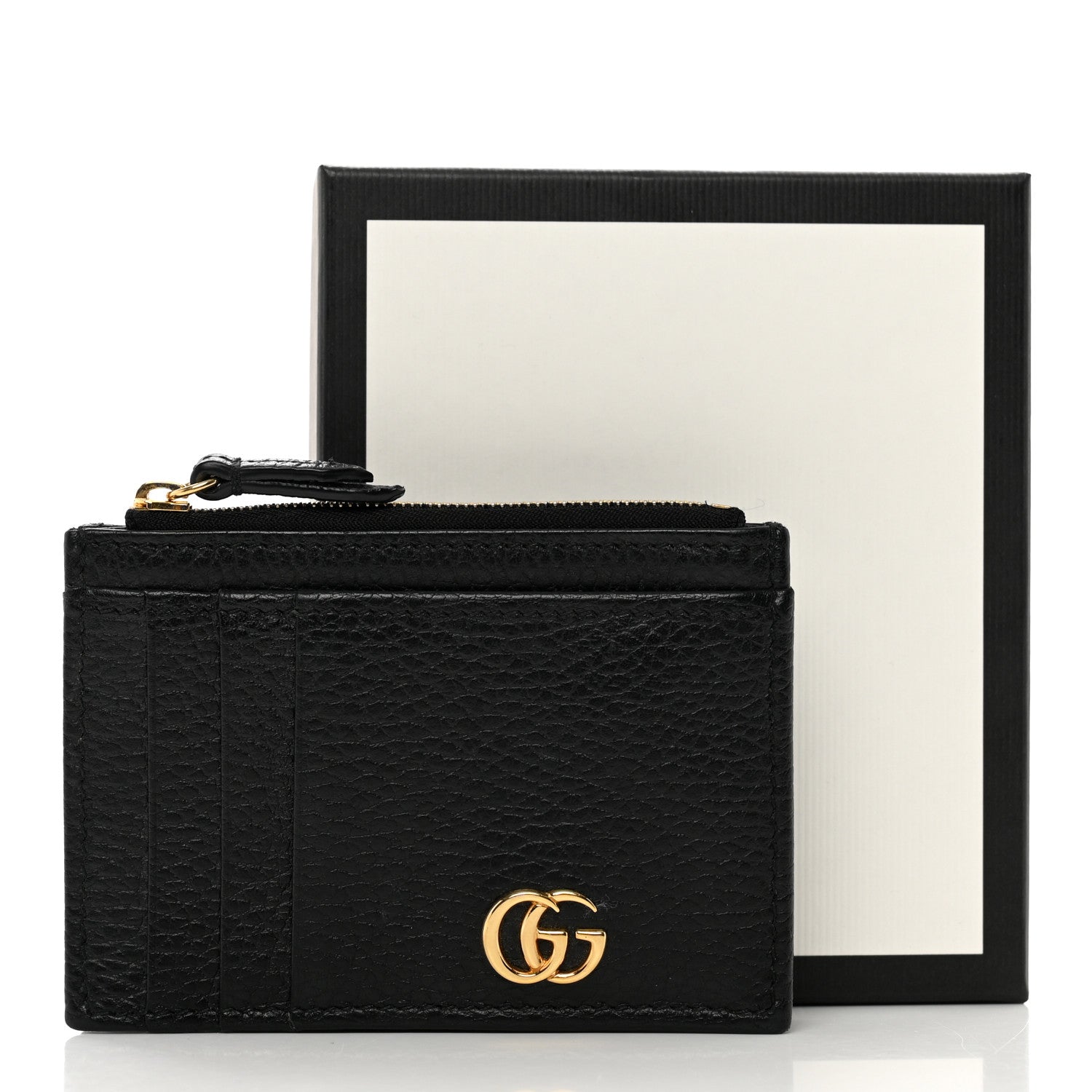 Gucci Dollar Calfskin GG Marmont Coin Case Card Holder Black 8 of 8