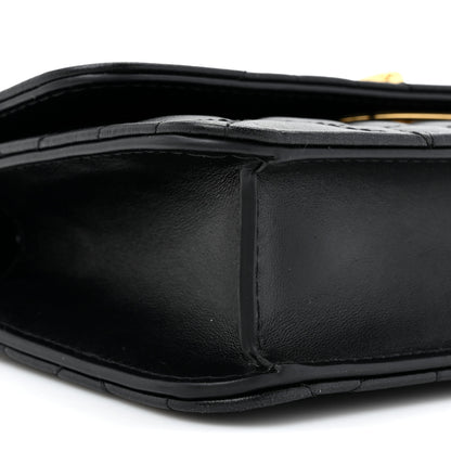 Christian Dior Lambskin Macrocannage Miss Caro Pouch With Chain Black 9 of 12