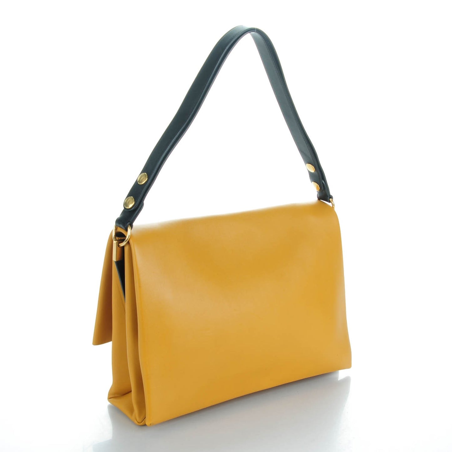 Smooth Calfskin Blade Flap Mustard