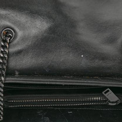 Saint Laurent Calfskin Y Quilted Monogram Monochrome Small Loulou Chain Satchel Black 11 of 12