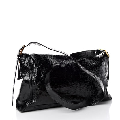 Fendi Vitello Naplak Large Convertible Baguette Black 3 of 10