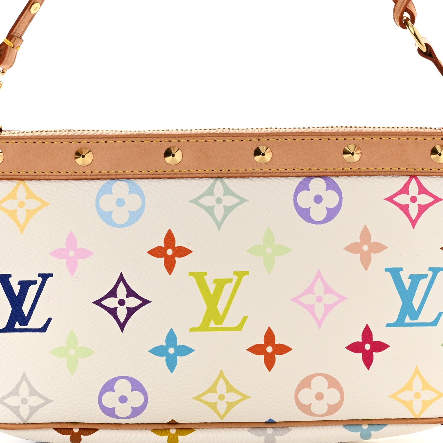 Monogram Multicolor Pochette Accessories White