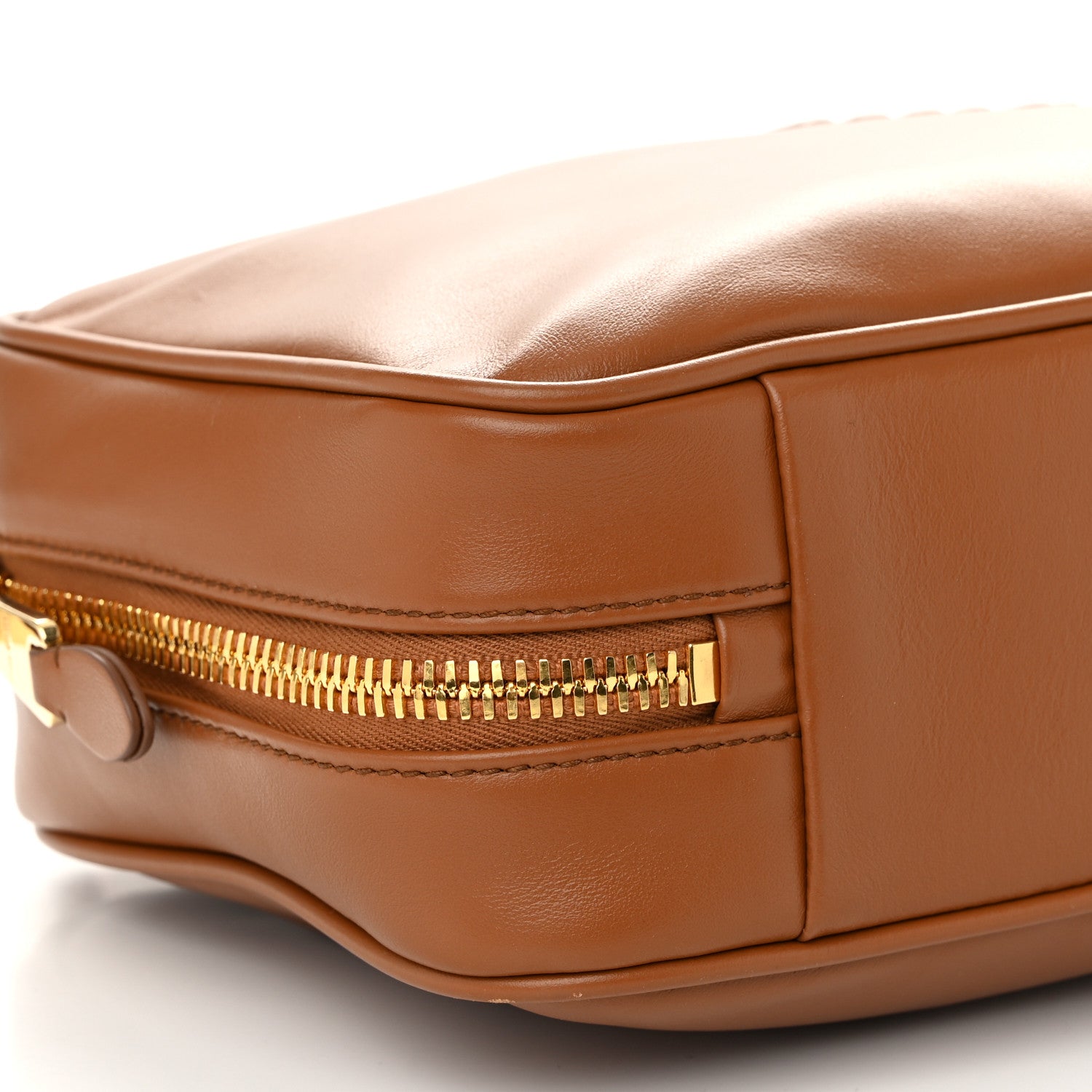Miu Miu Soft Calf Softy Medium Beau Top Handle Bag Cognac 8 of 10