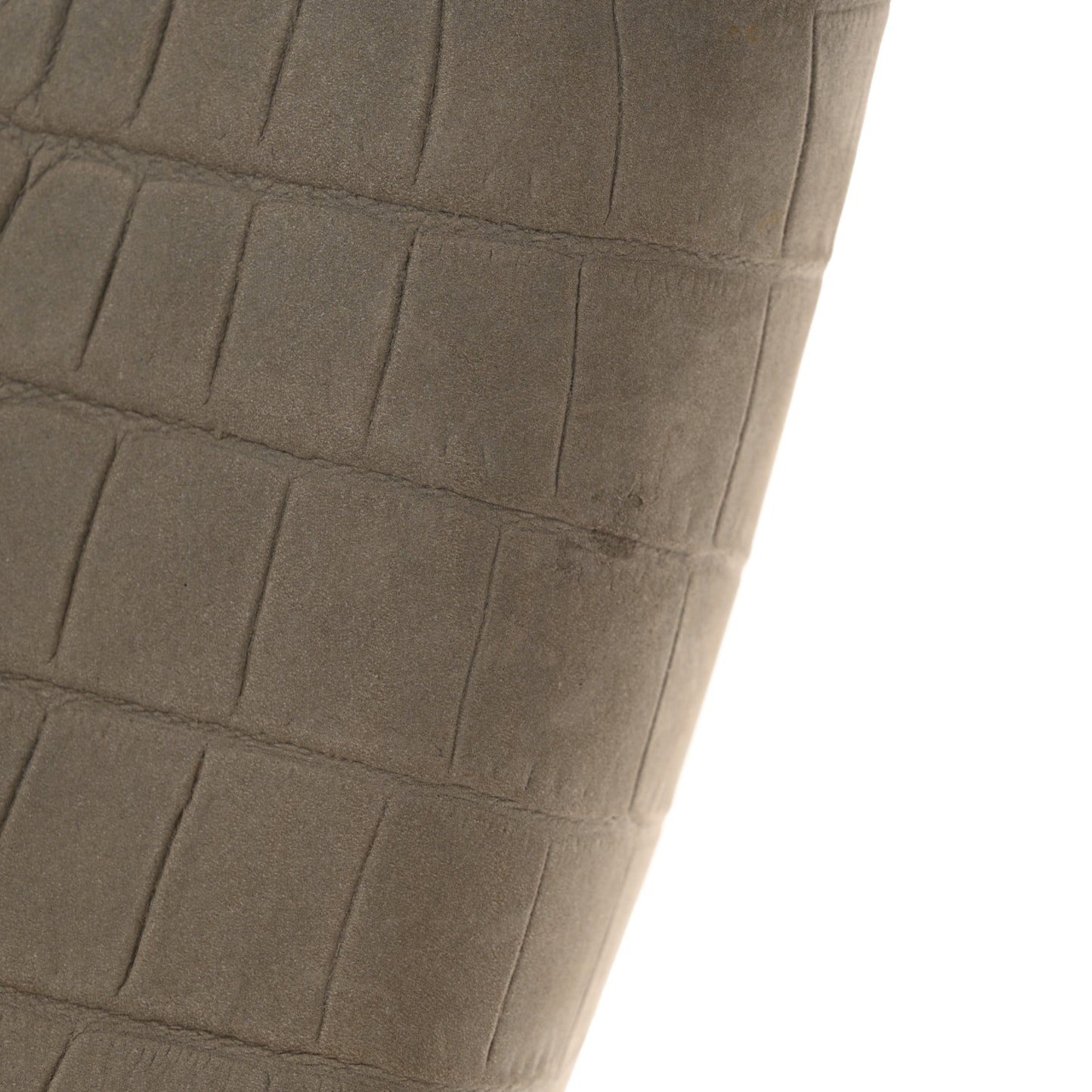 Crocodile Embossed Nubuck Large Phantom Luggage Grey