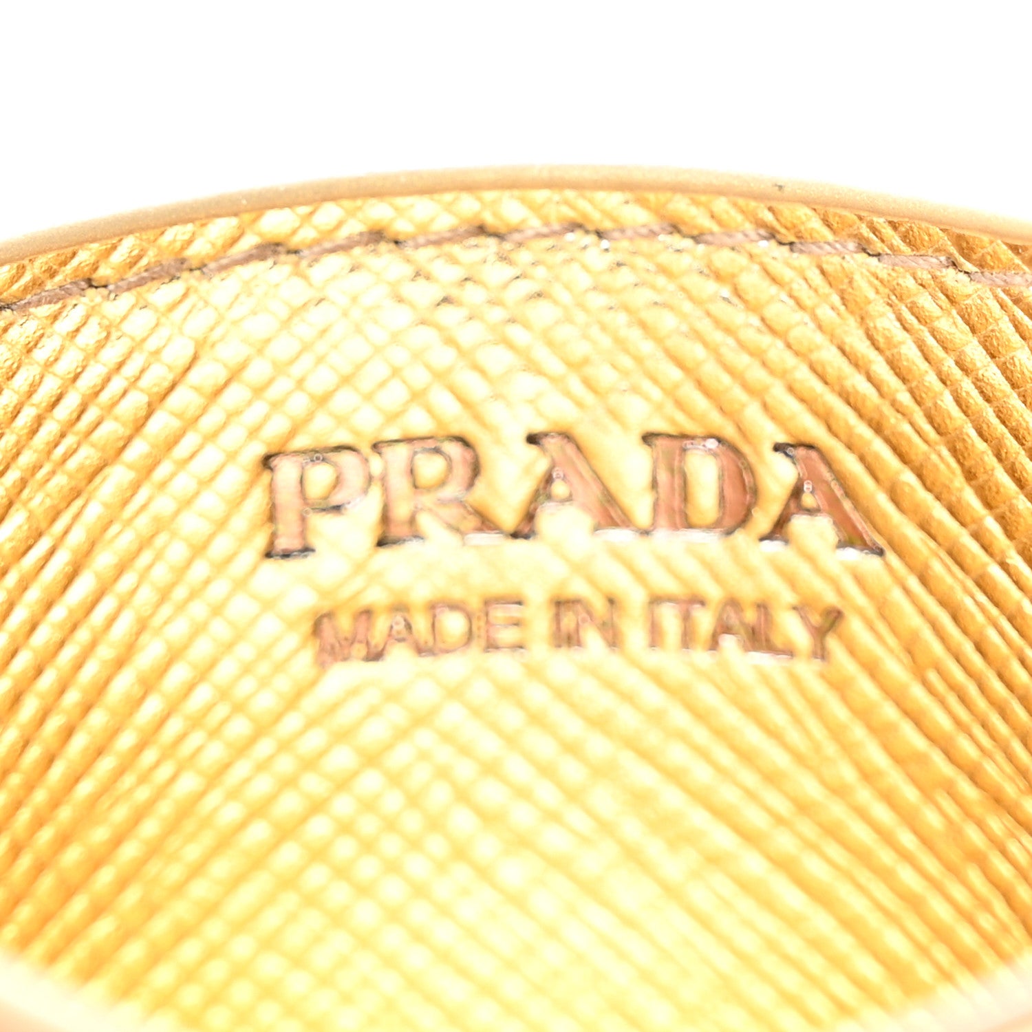 Prada Metallic Saffiano Triangle Card Holder Platino 6 of 9
