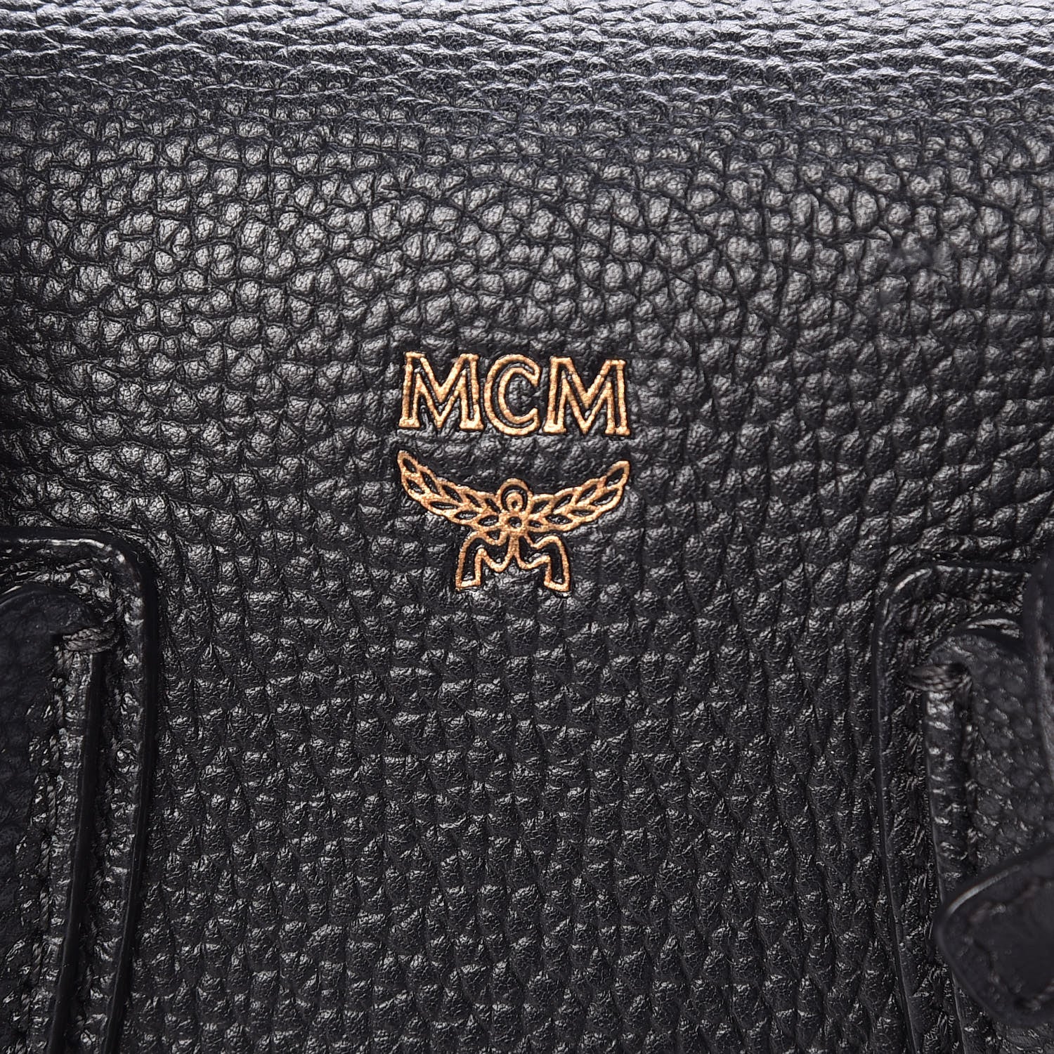 MCM Grained Calfskin Mini Milla Tote Black 8 of 11