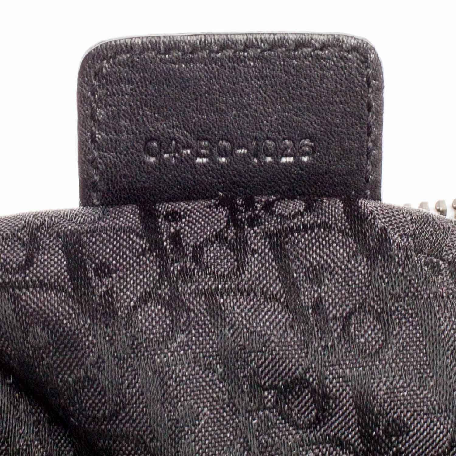 Christian Dior Leather Logo Charms Boston White 7 of 9
