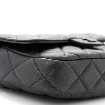 Chanel Lambskin Quilted Flap Phone Holder With Chain So Black 11 of 12