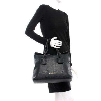 Burberry London Grainy Calfskin Medium Baynard Tote Black 2 of 7